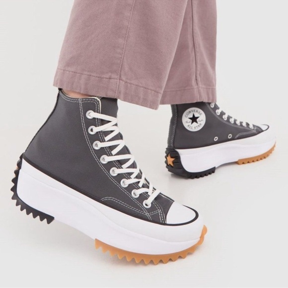 Converse Run Star Hike Platform High Tops Shoes Sneakers Black